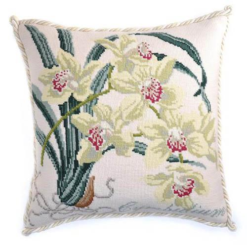 Cymbidium (Boat Orchid) Needlepoint Kit Kits Elizabeth Bradley Design 
