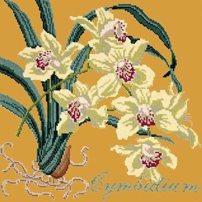 Cymbidium Needlepoint Kit Kits Elizabeth Bradley Design Yellow 