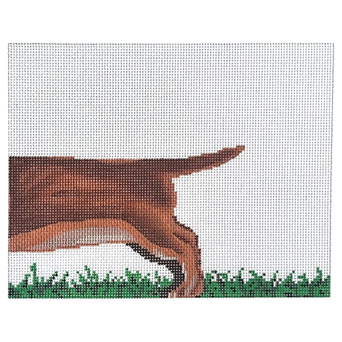 Dachshund 2 Part Pillow Painted Canvas Susan Battle Needlepoint  - 2
