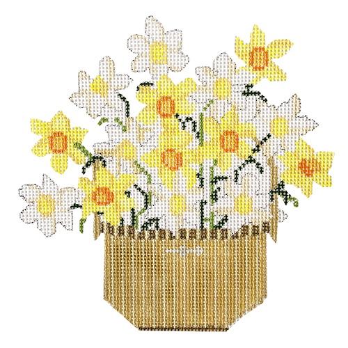 Daffodil Basket Painted Canvas PIP & Roo 