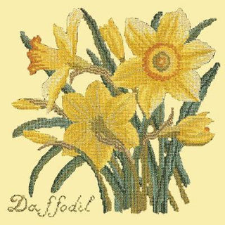 Daffodil Needlepoint Kit Kits Elizabeth Bradley Design Butter Yellow 
