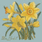 Daffodil Needlepoint Kit Kits Elizabeth Bradley Design Pale Blue 