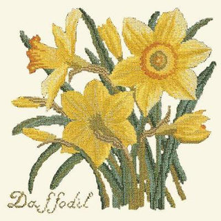 Daffodil Needlepoint Kit Kits Elizabeth Bradley Design Winter White 
