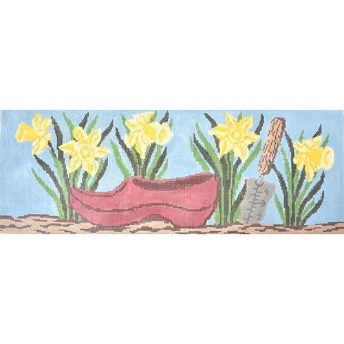 Daffodils and Clog Painted Canvas J. Child Designs  - 1