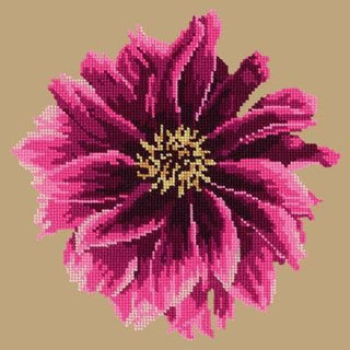 Dahlia 12" Needlepoint Kit Kits Elizabeth Bradley Design Sand 
