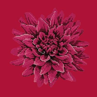 Dahlia Needlepoint Kit Kits Elizabeth Bradley Design Bright Red 
