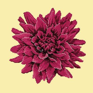 Dahlia Needlepoint Kit Kits Elizabeth Bradley Design Butter Yellow 
