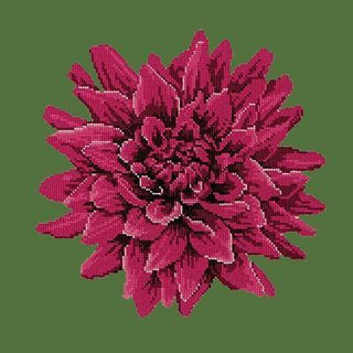 Dahlia Needlepoint Kit Kits Elizabeth Bradley Design Dark Green 

