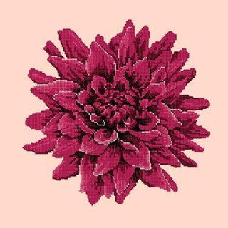 Dahlia Needlepoint Kit Kits Elizabeth Bradley Design Salmon Pink 
