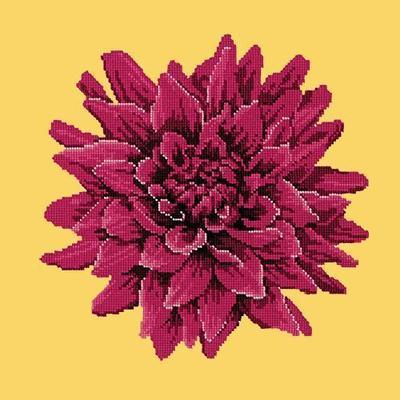 Dahlia Needlepoint Kit Kits Elizabeth Bradley Design Sunflower Yellow 
