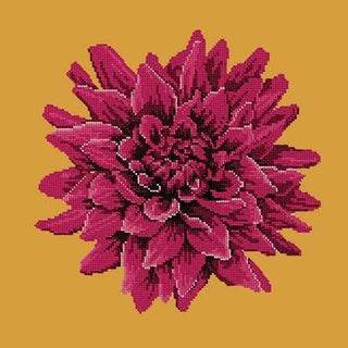 Dahlia Needlepoint Kit Kits Elizabeth Bradley Design Yellow 
