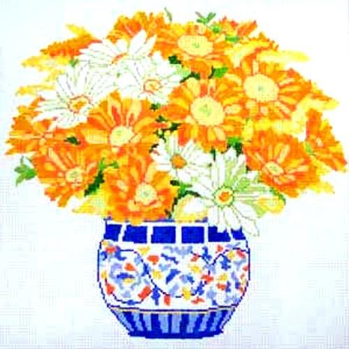 Daisy Bouquet Painted Canvas Jean Smith  - 1