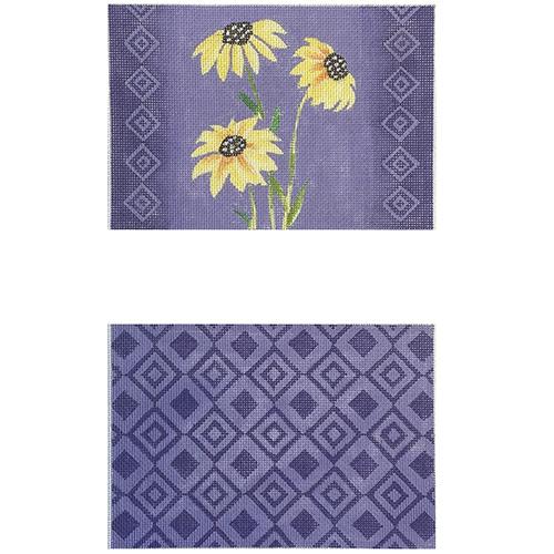 Daisy Cosmetic Case Painted Canvas Alice Peterson Company  - 1
