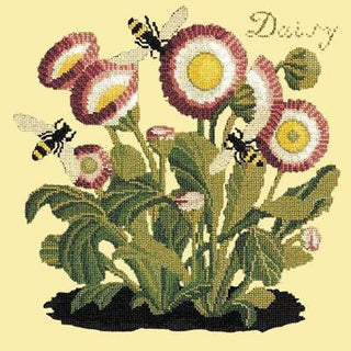 Daisy Needlepoint Kit Kits Elizabeth Bradley Design Butter Yellow 
