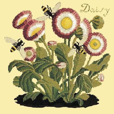 Daisy Needlepoint Kit Kits Elizabeth Bradley Design Butter Yellow 

