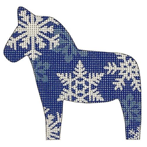 Dala Horse Snowflakes Painted Canvas Pepperberry Designs 