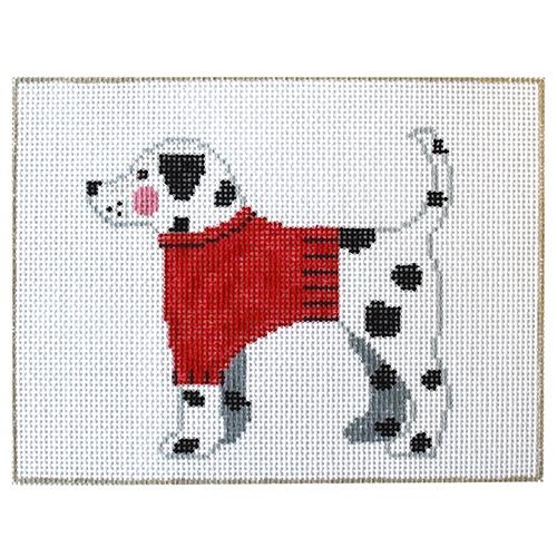 Dalmation with Woof Painted Canvas Kathy Schenkel Designs 