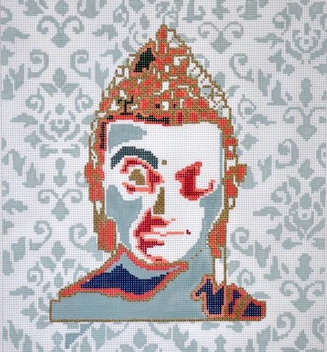 Damask Buddha Painted Canvas Thorn Alexander  - 1