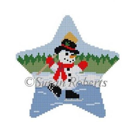 Dancing on Ice Star Painted Canvas Susan Roberts Needlepoint Designs Inc. 