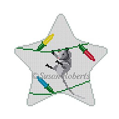 Dangling Mouse Star Painted Canvas Susan Roberts Needlepoint Designs Inc.  - 1