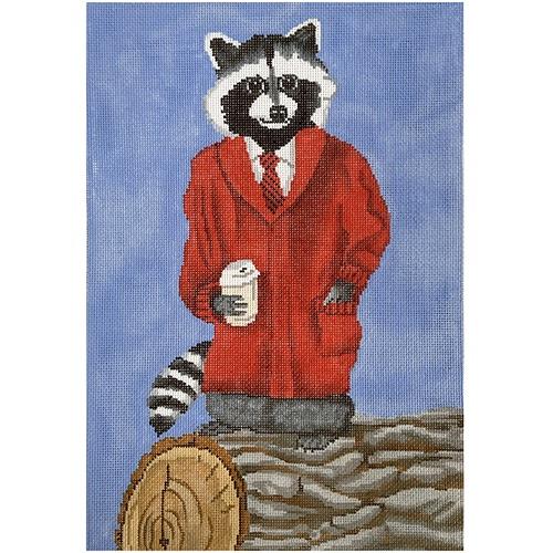 Dapper Raccoon Painted Canvas Scott Church Creative 