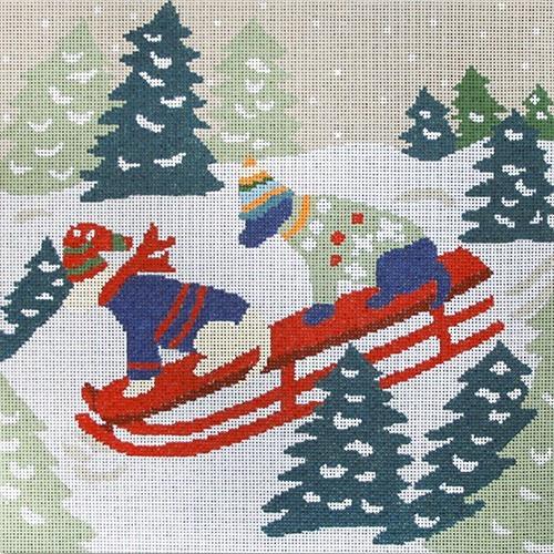 Daring Duo Painted Canvas CBK Needlepoint Collections  - 1