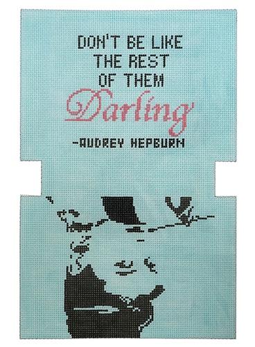 Darling Audrey Hepburn Painted Canvas Kimberly Ann Needlepoint 
