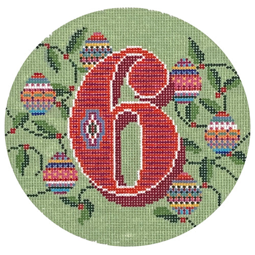 Day 6   Six Geese a Laying Painted Canvas Wipstitch Needleworks  - 1