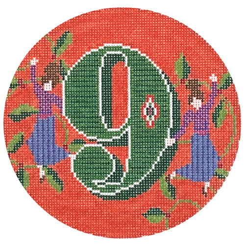 Day 9   Nine Ladies Dancing Painted Canvas Wipstitch Needleworks  - 1