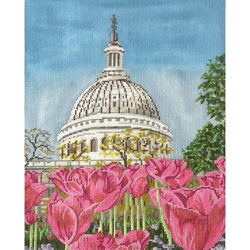 DC Street Scene Painted Canvas The Meredith Collection  - 1