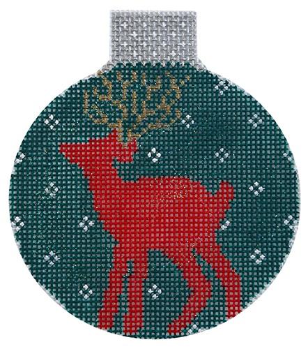 Dear Deer Reflection Ornament Painted Canvas Whimsy and grace 