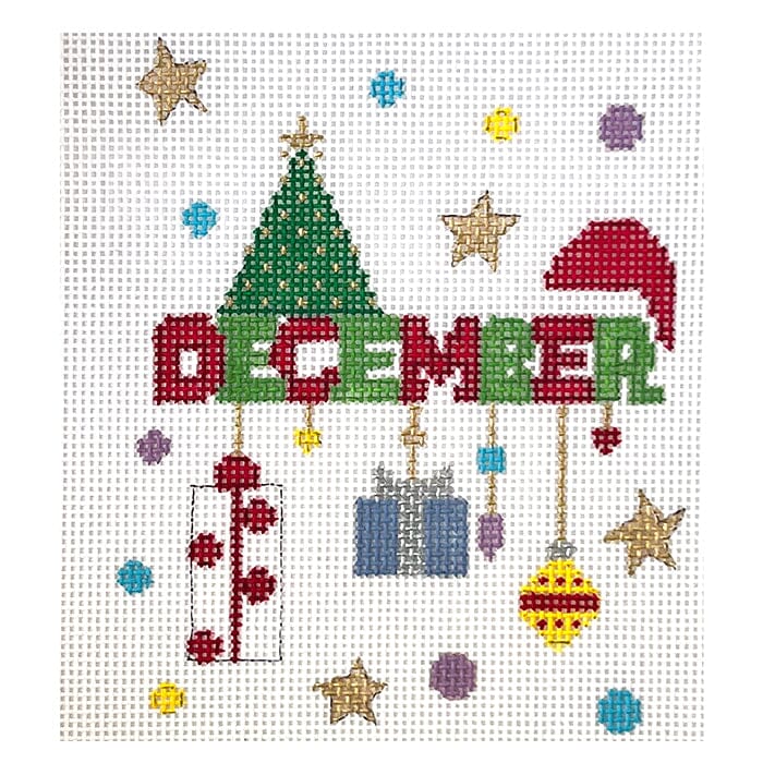 December with Stitch Guide Painted Canvas The Princess & Me 