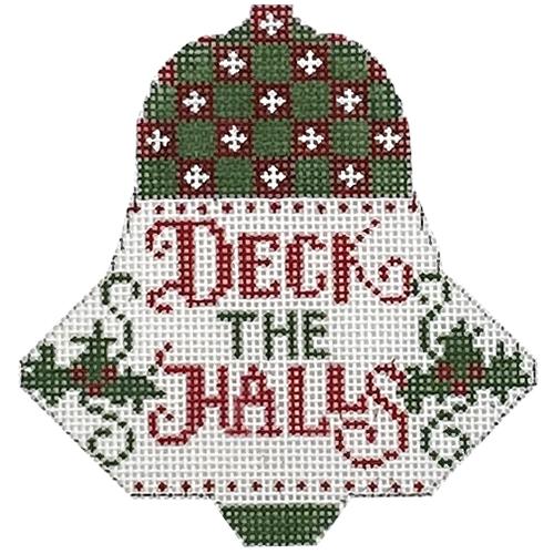 Deck the Halls Bell Painted Canvas Danji Designs  - 1