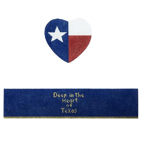 Deep in The Heart of Texas Hinged Box with Hardware Painted Canvas Funda Scully 
