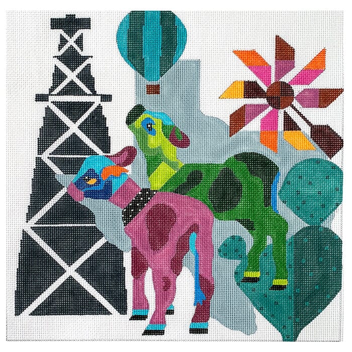 Deep in the Heart of Texas Painted Canvas Melissa Prince Designs 
