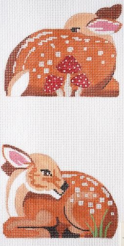 Deer Two Sided Painted Canvas Labors of Love Needlepoint 