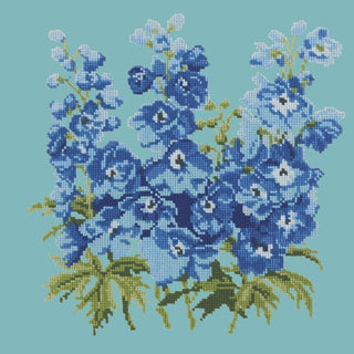 Delphinium Kits Elizabeth Bradley Design Duck Egg Blue 
