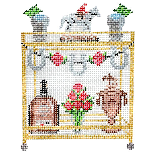 Derby Bar Cart Painted Canvas Morgan Julia Designs 
