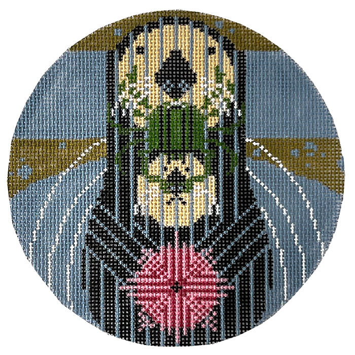 Devotion in the Ocean Round Painted Canvas Charley Harper 
