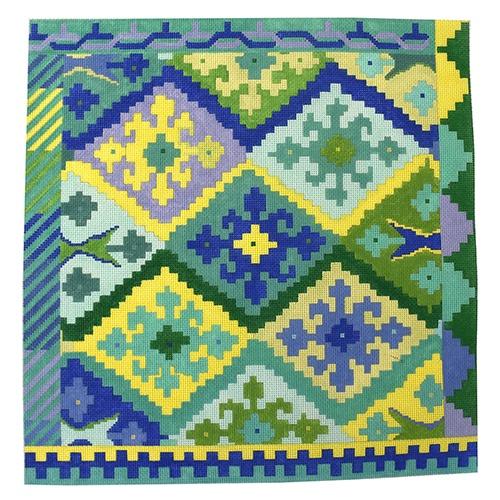 Dhurrie Pattern Painted Canvas Kate Dickerson Needlepoint Collections 