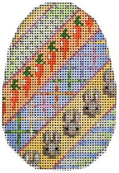 Diagonal Stripes / Bunny Egg Painted Canvas Associated Talents 