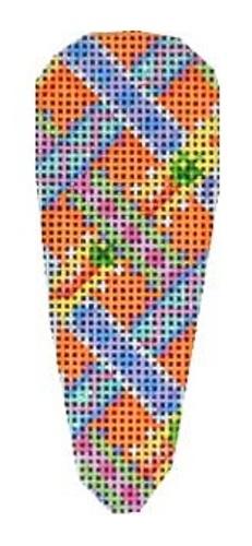 Diagonal Woven Ribbon Baby Carrot Painted Canvas Associated Talents 
