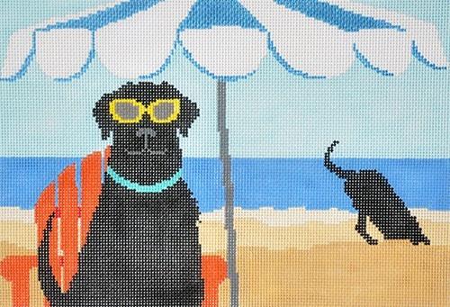 Dig in the Beach Painted Canvas CBK Needlepoint Collections  - 1