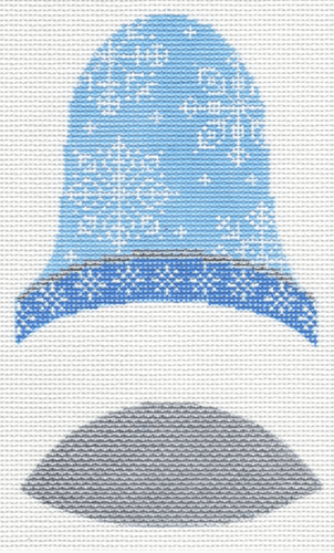 Dimensional Bell Snowflakes Painted Canvas Labors of Love Needlepoint  - 1
