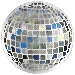 Disco Ball   Cool Colors Painted Canvas Rachel Barri Designs 
