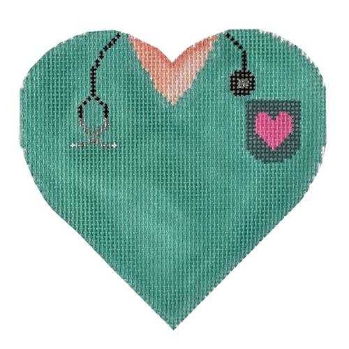 Doctor/Nurse Heart Painted Canvas Vallerie Needlepoint Gallery 