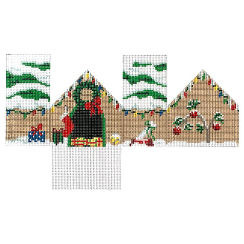Dog House 3D Mini House on 13 Painted Canvas Susan Roberts Needlepoint Designs Inc.  - 1