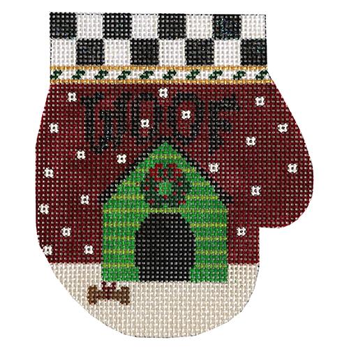 Dog House Mitten   Woof Painted Canvas The Meredith Collection  - 1