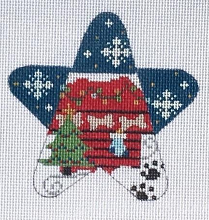 Dog House Star Painted Canvas Danji Designs  - 1