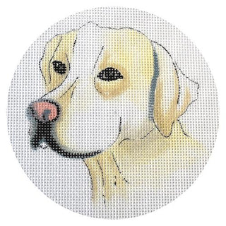 Dog Painted Canvas Flower & Vine 
